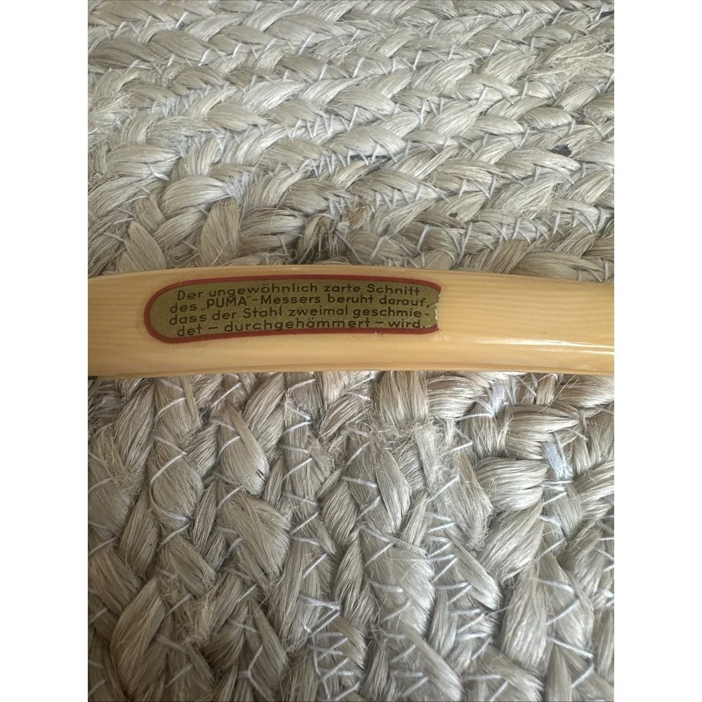 Vintage Solingen Puma 1938 5/8‎  Straight Razor Germany & Case
